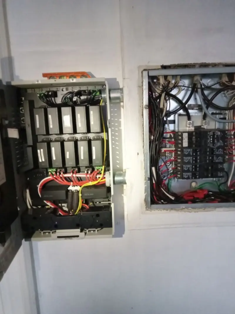Electrical panel upgrade completed for Security Camera Wiring in Pittsboro